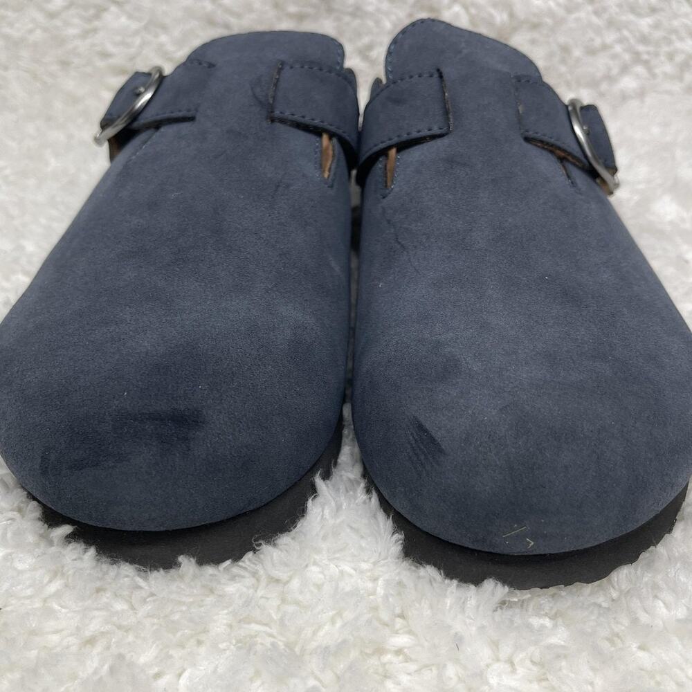 Eastland Gina Clogs Navy Blue Shoes Buckle Slip On Comfort Womens Size 9 Soft - Picture 11 of 12